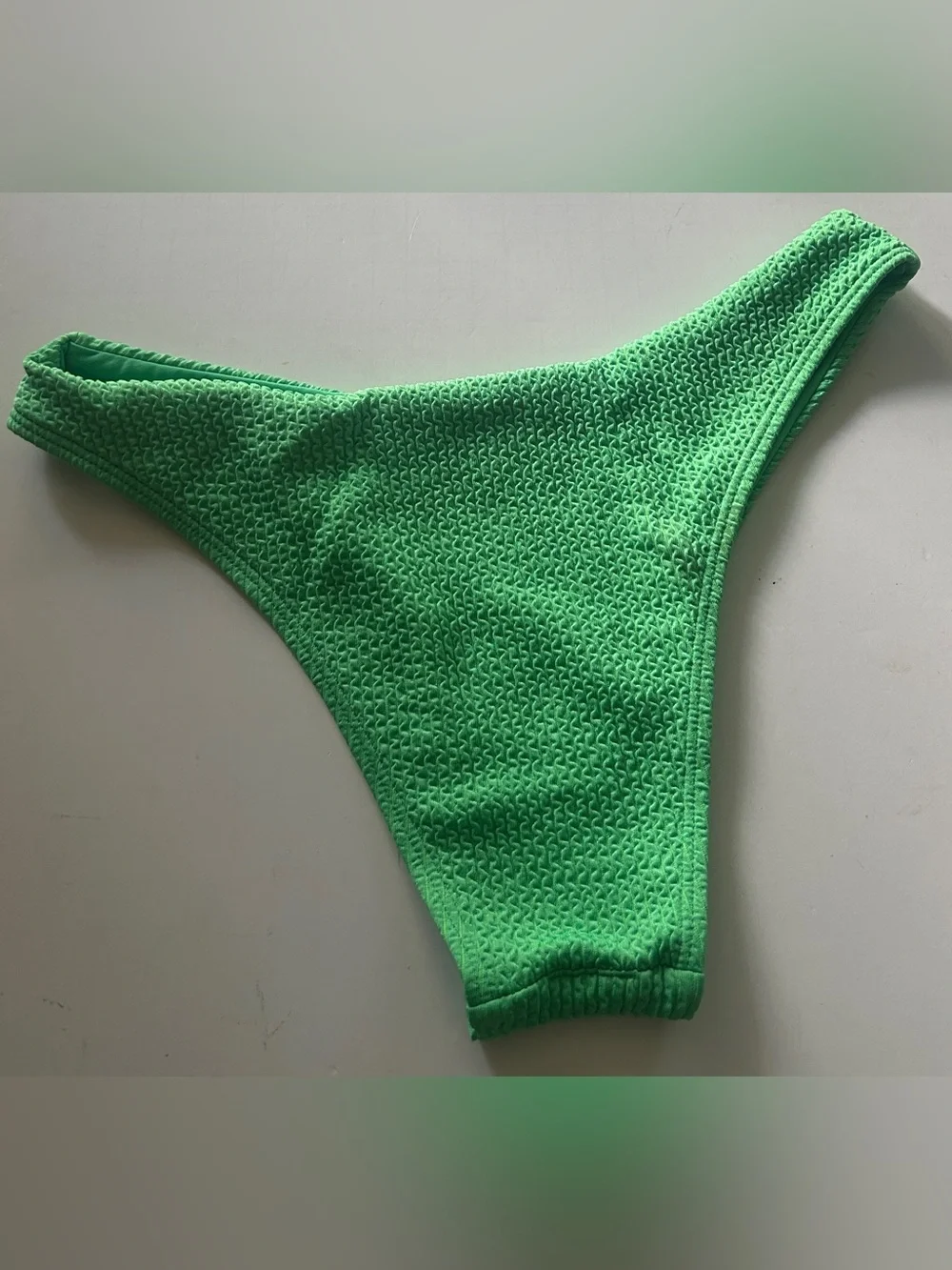 Monday Swimwear Green Textured Bikini Bottoms Small